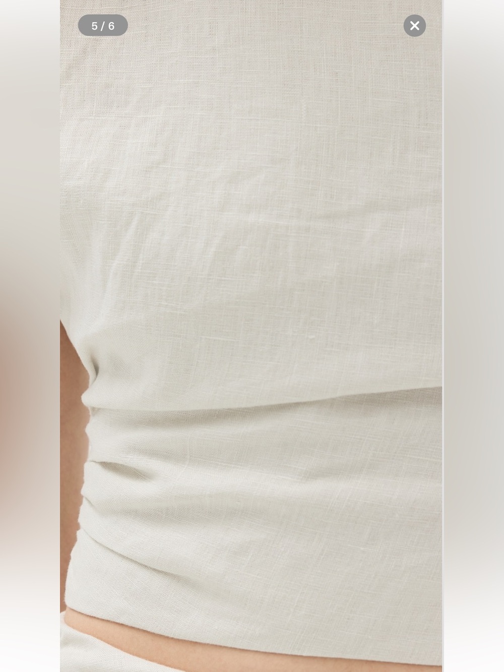 SIR. Affogato Asymmetric Top in Ecru - Picture 7 of 15